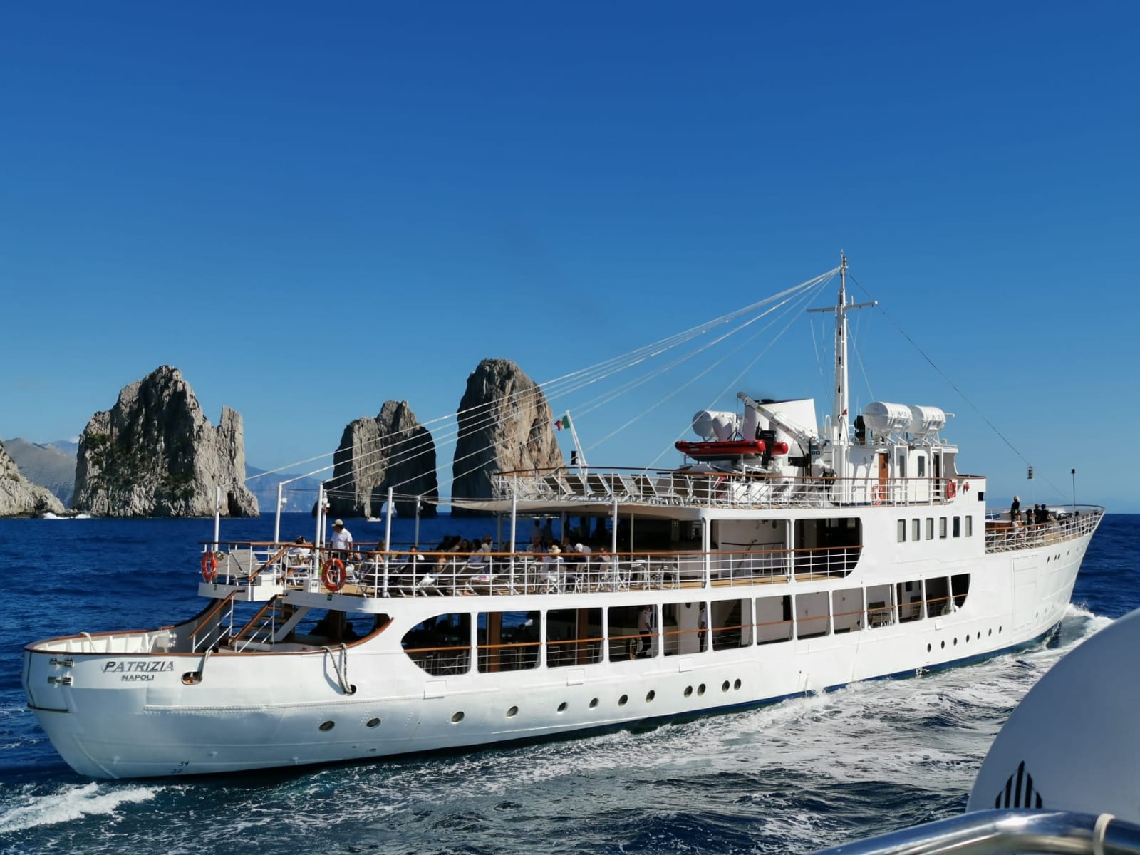 Motonave Patrizia on the sea near Capri