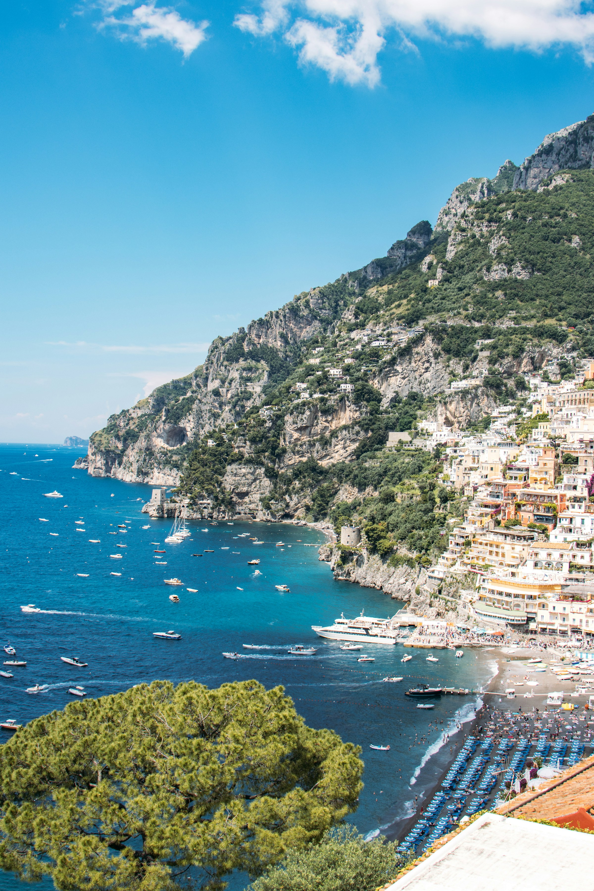 Positano seen from the sea